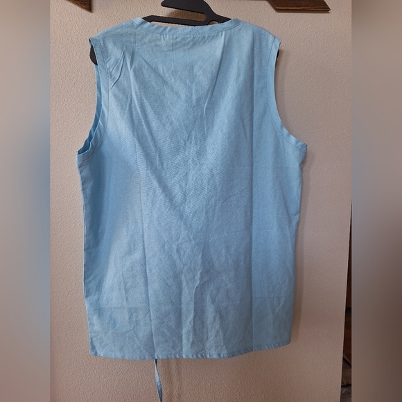 NWT COOFANDY Mens 2 Piece Linen Blend Set. Tank/Trousers. Size M - Picture 4 of 12